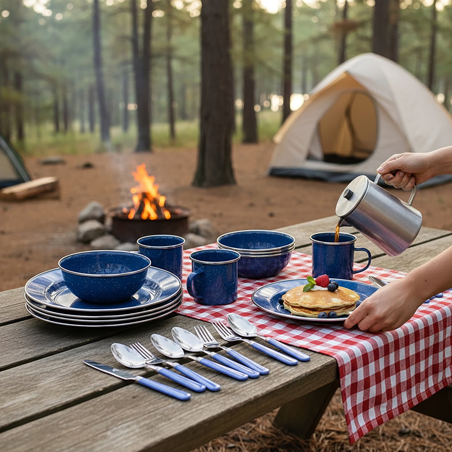 Magellan Deluxe Enamel Tableware 24-Piece Set - view number 2