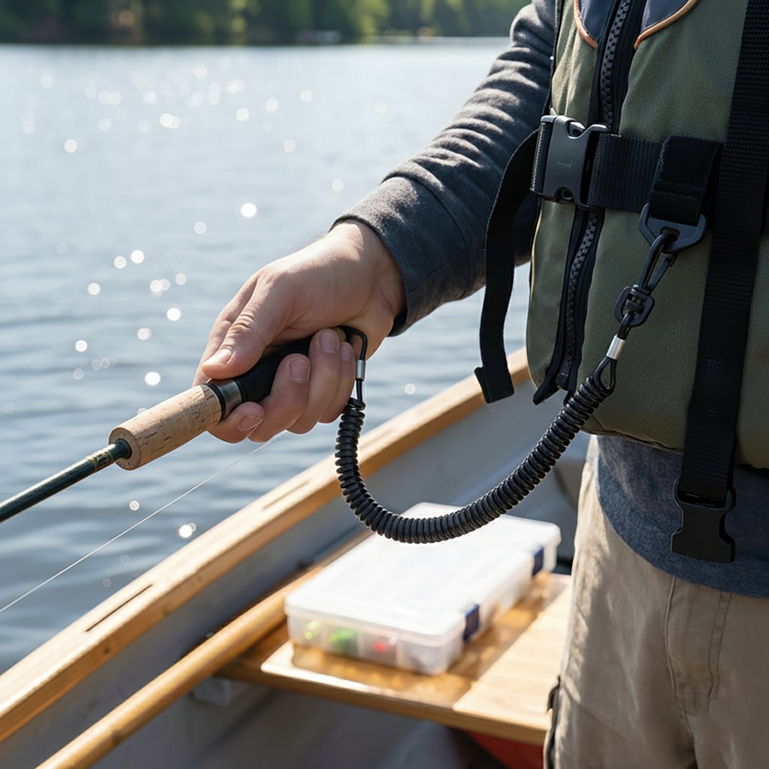 Yak-Gear Coiled Fishing Rod Leash - view number 4