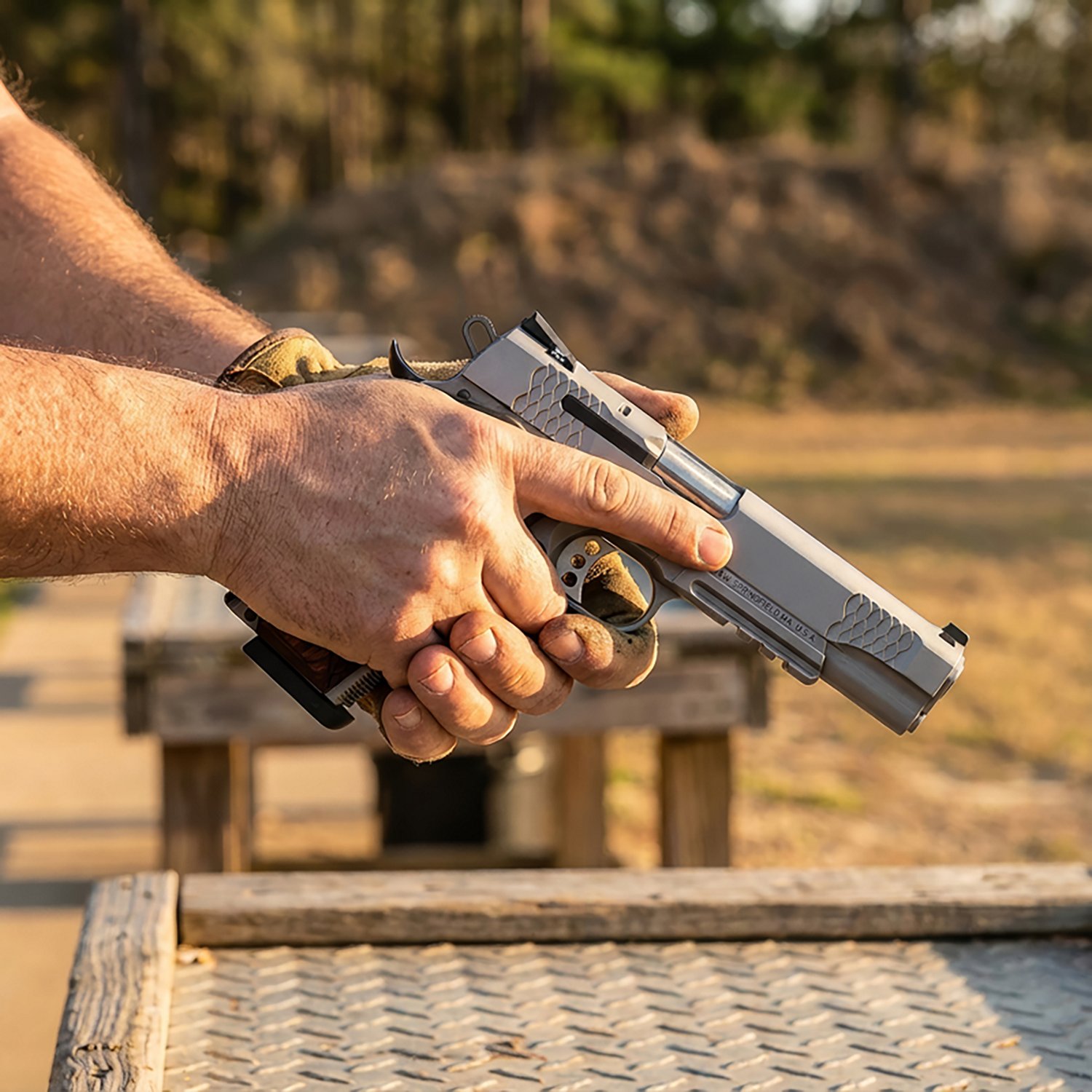 Smith & Wesson 1911 E-Series Rail .45 ACP Pistol - view number 3