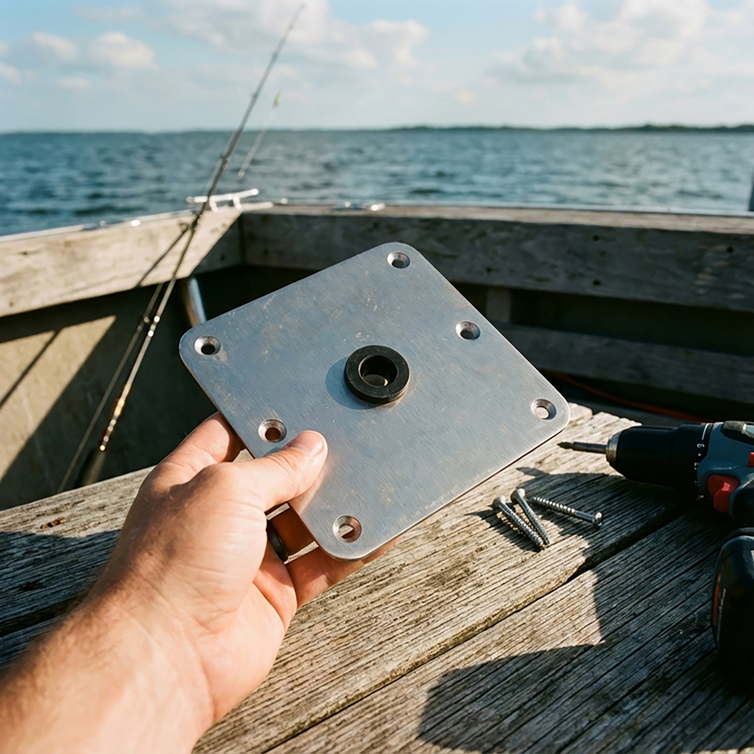 Marine Raider 7 in x 7 in Stainless-Steel Base - view number 3