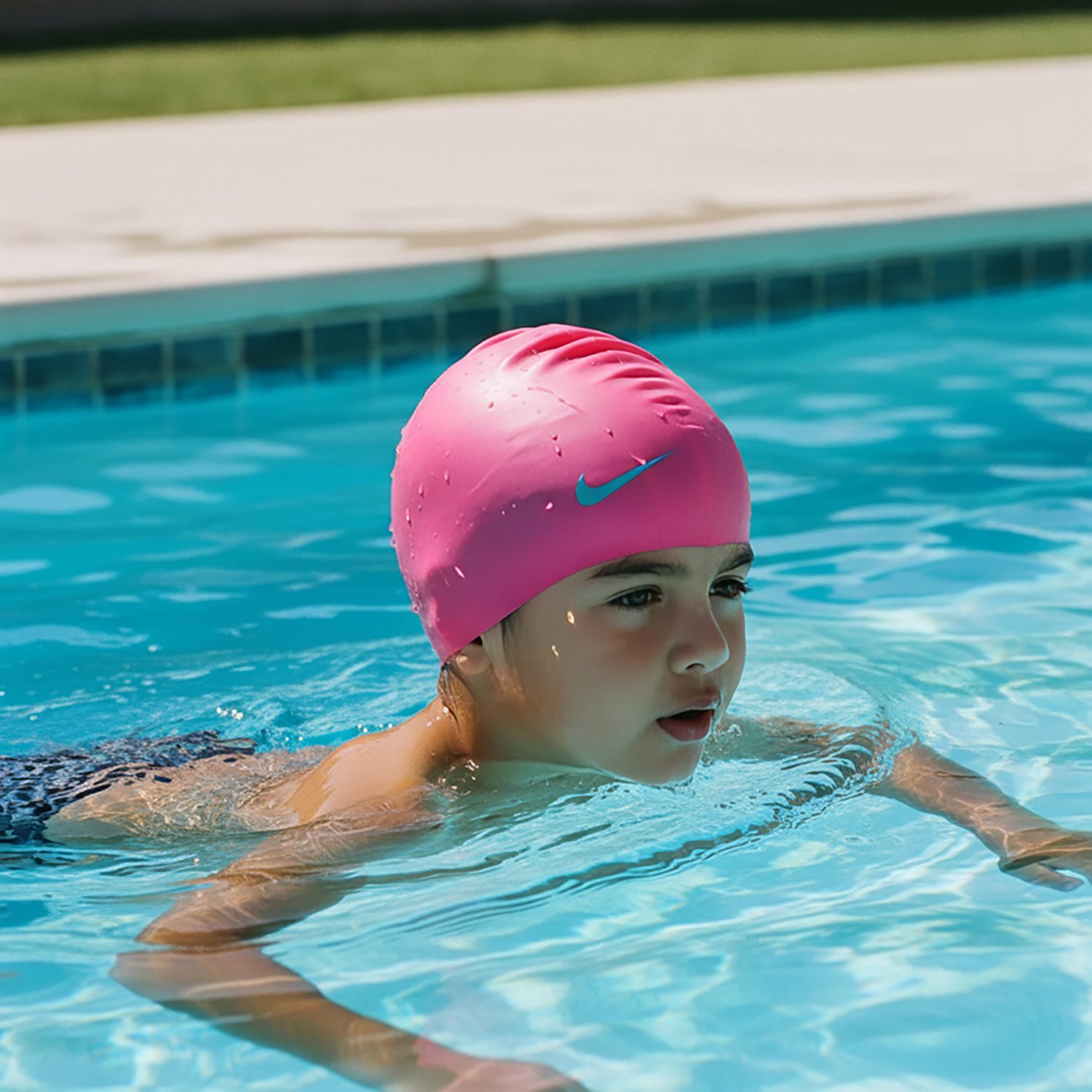 Nike Kids' Swim Solid Silicone Swimming Cap - view number 2