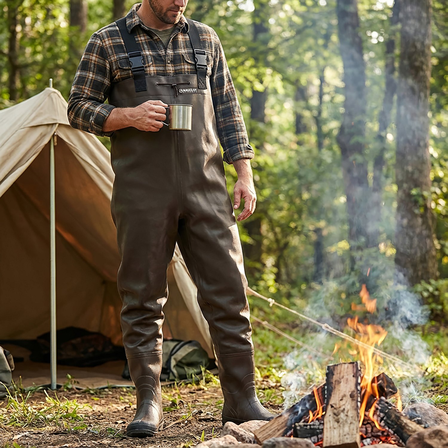 Magellan Outdoors Men's Rubber Chest Bootfoot Waders - view number 2