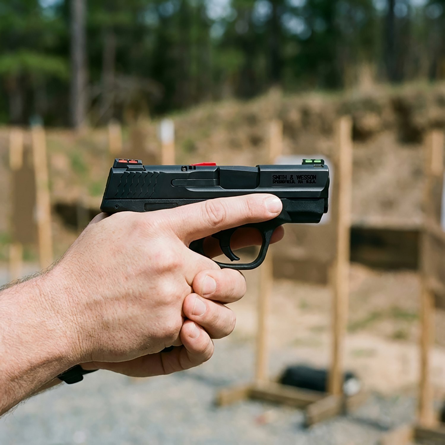 Smith & Wesson M&P40 Shield Hi-Viz CA 40 S&W Compact 7-Round Pistol - view number 4