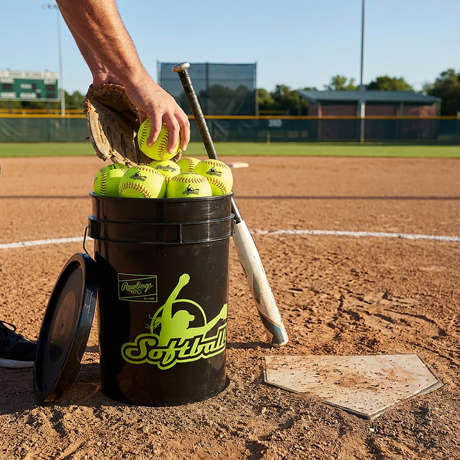 Rawlings High School/College 12 in Practice Softball Bucket 24-Pack - view number 3