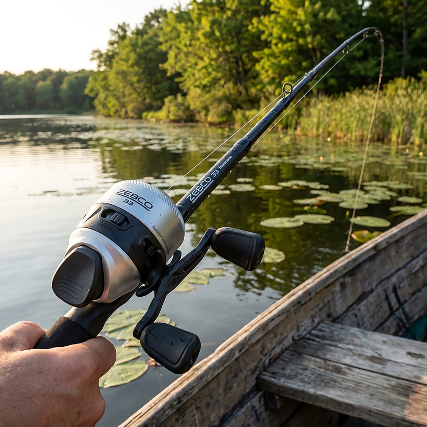 Zebco 33 6 ft M Freshwater Telecast Spincast Rod and Reel Combo