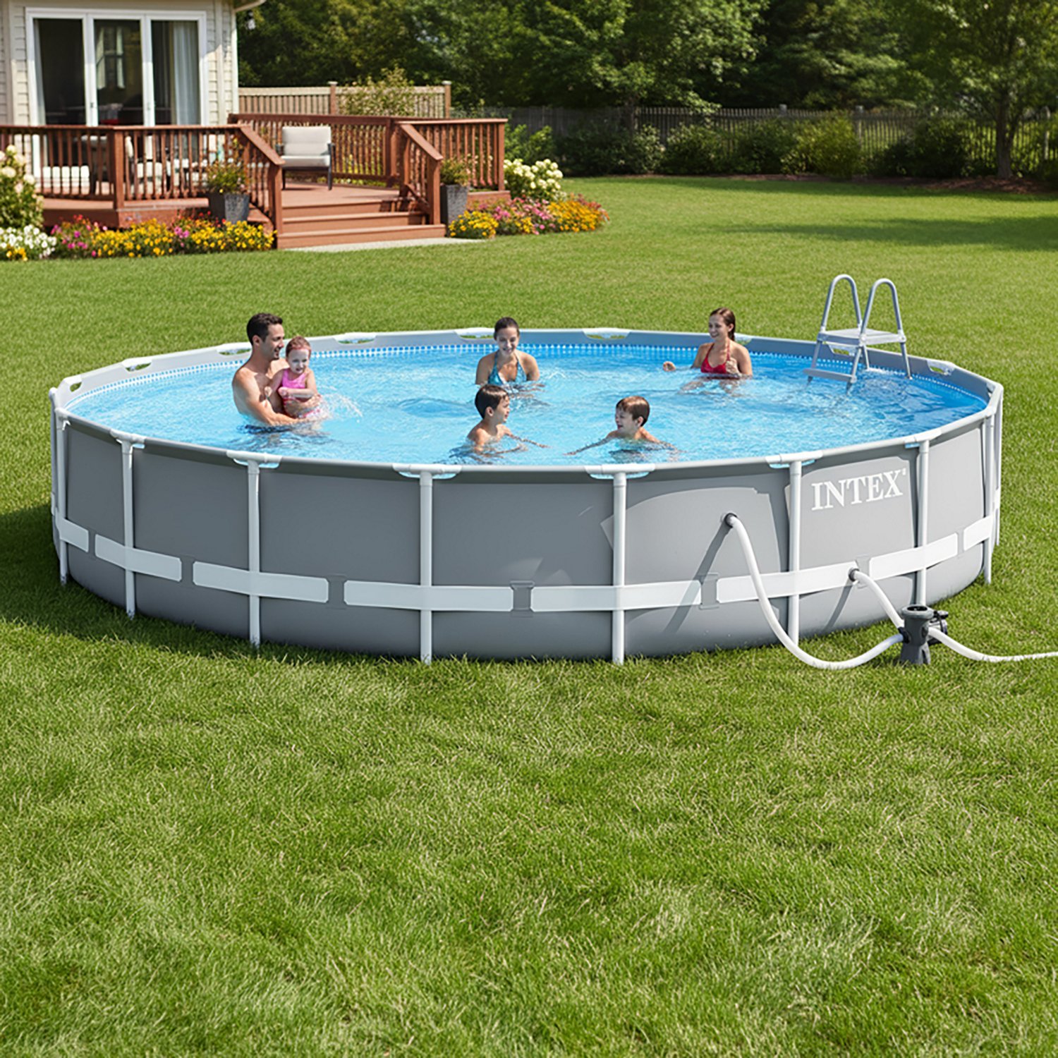 INTEX 20 ft x 52 in Prism Frame Premium Pool Set | Academy