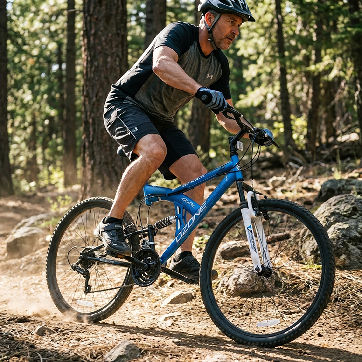 Ozone 500 Men's Shock Force 26 in 21-Speed Full Suspension Mountain Bike - view number 3