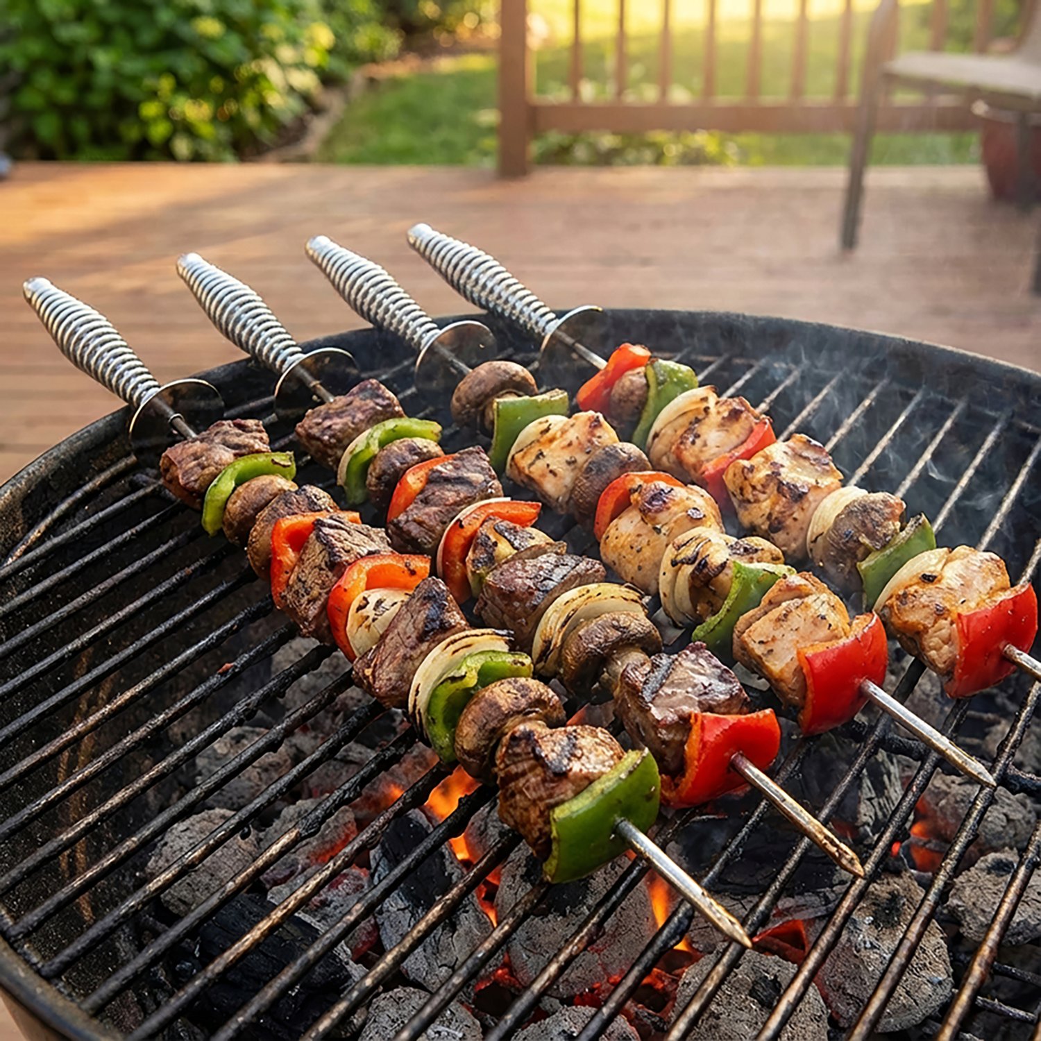 Mr. Bar-B-Q 17 in Spiral Handle Skewers 4-Pack                                                                                   - view number 5