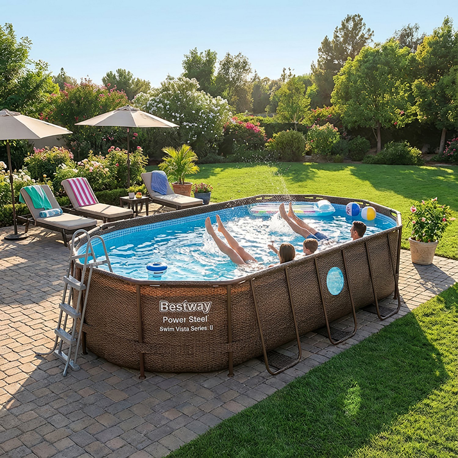 Bestway Power Steel Swim Vista 17ft x 10ft x 42" Oval Pool - view number 2