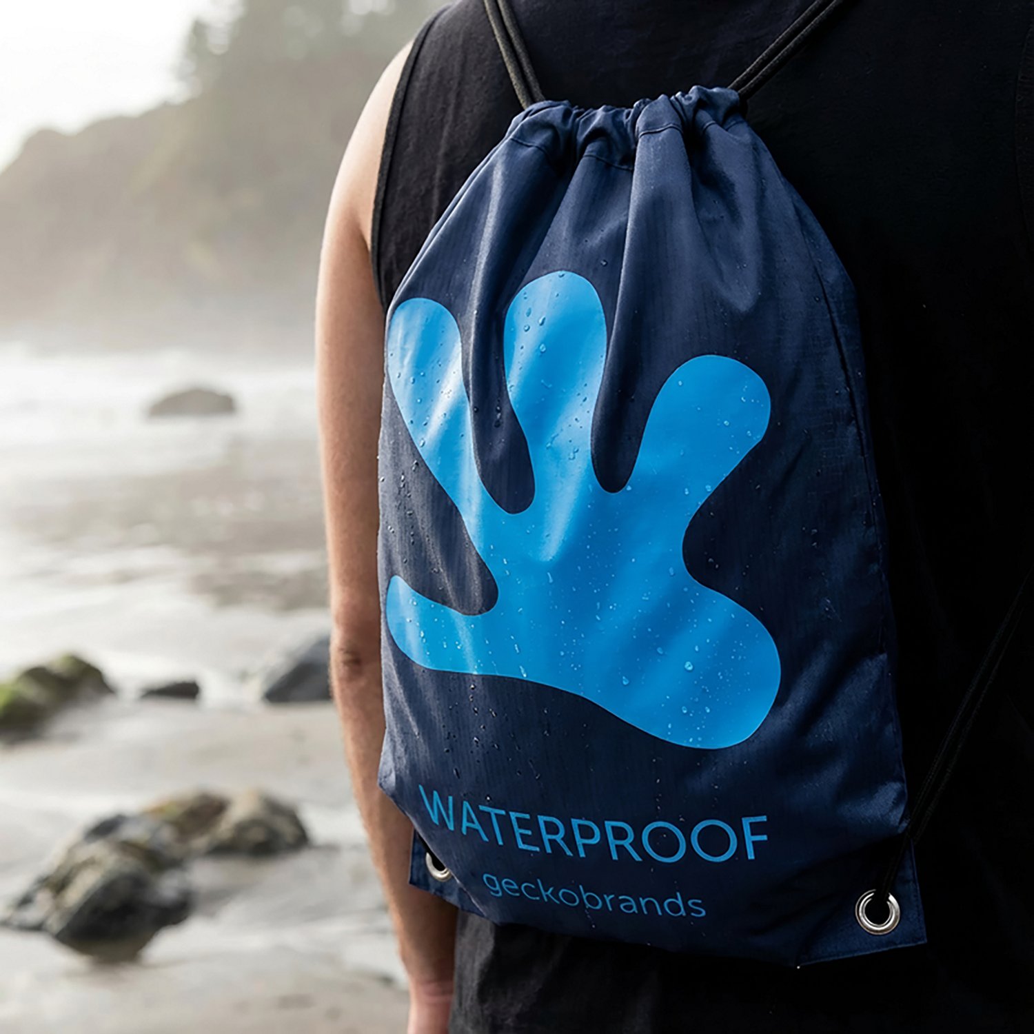 geckobrands Waterproof Polyester Drawstring Backpack - view number 4