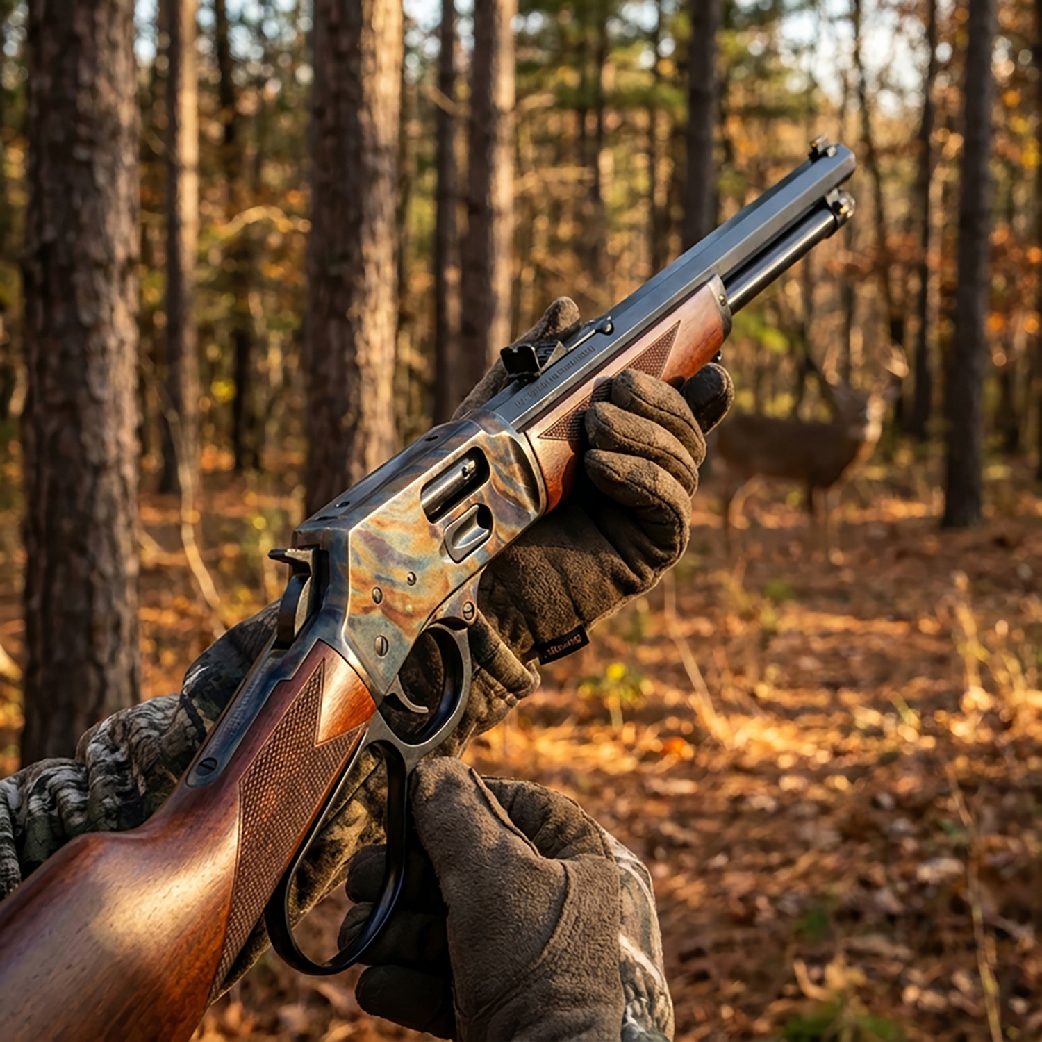 Henry Big Boy Case Hardened Side Gate Carbine 44 Magnum Special Lever-Action Rifle - view number 2