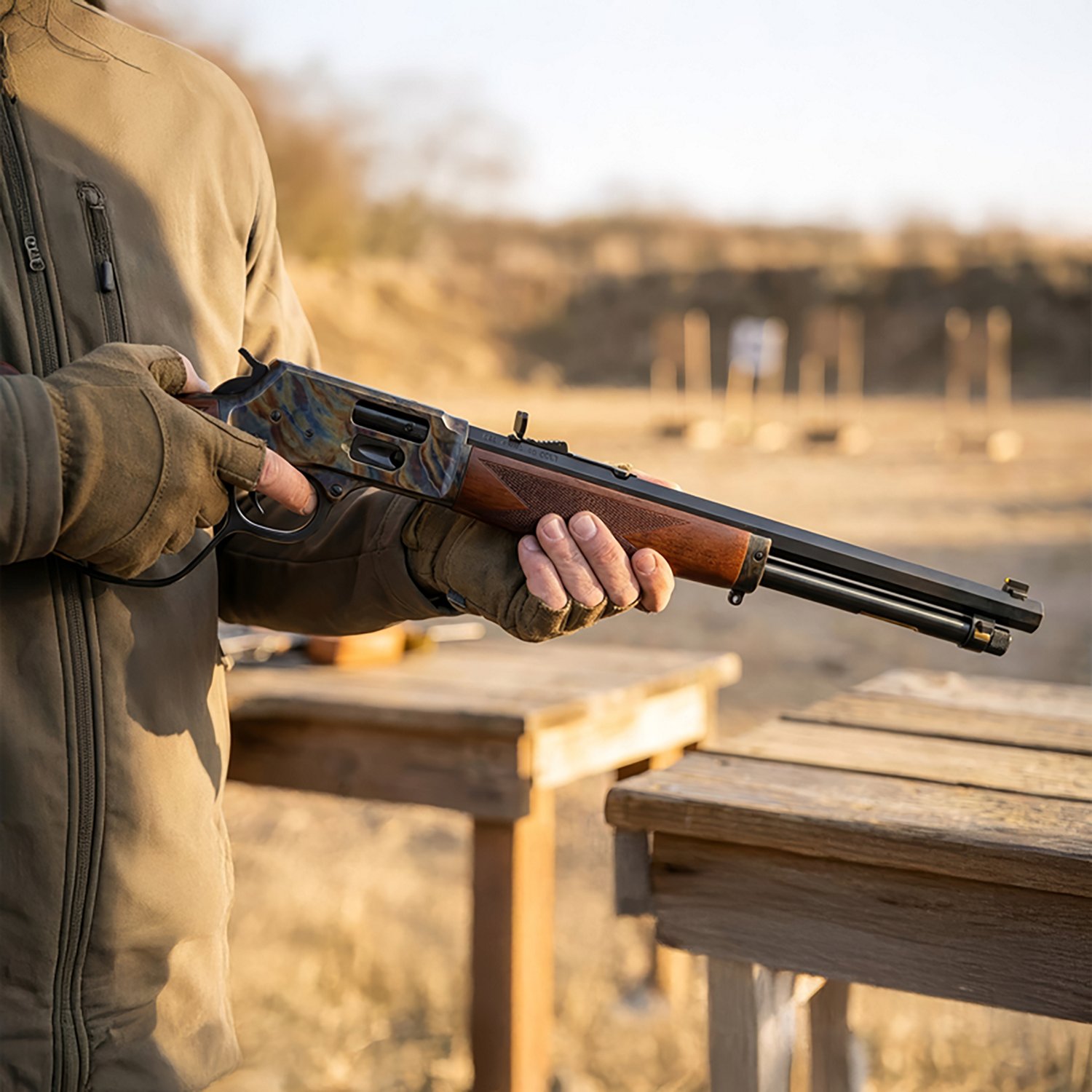 Henry Big Boy Case Hardened Side Gate Carbine 44 Magnum Special Lever-Action Rifle - view number 3