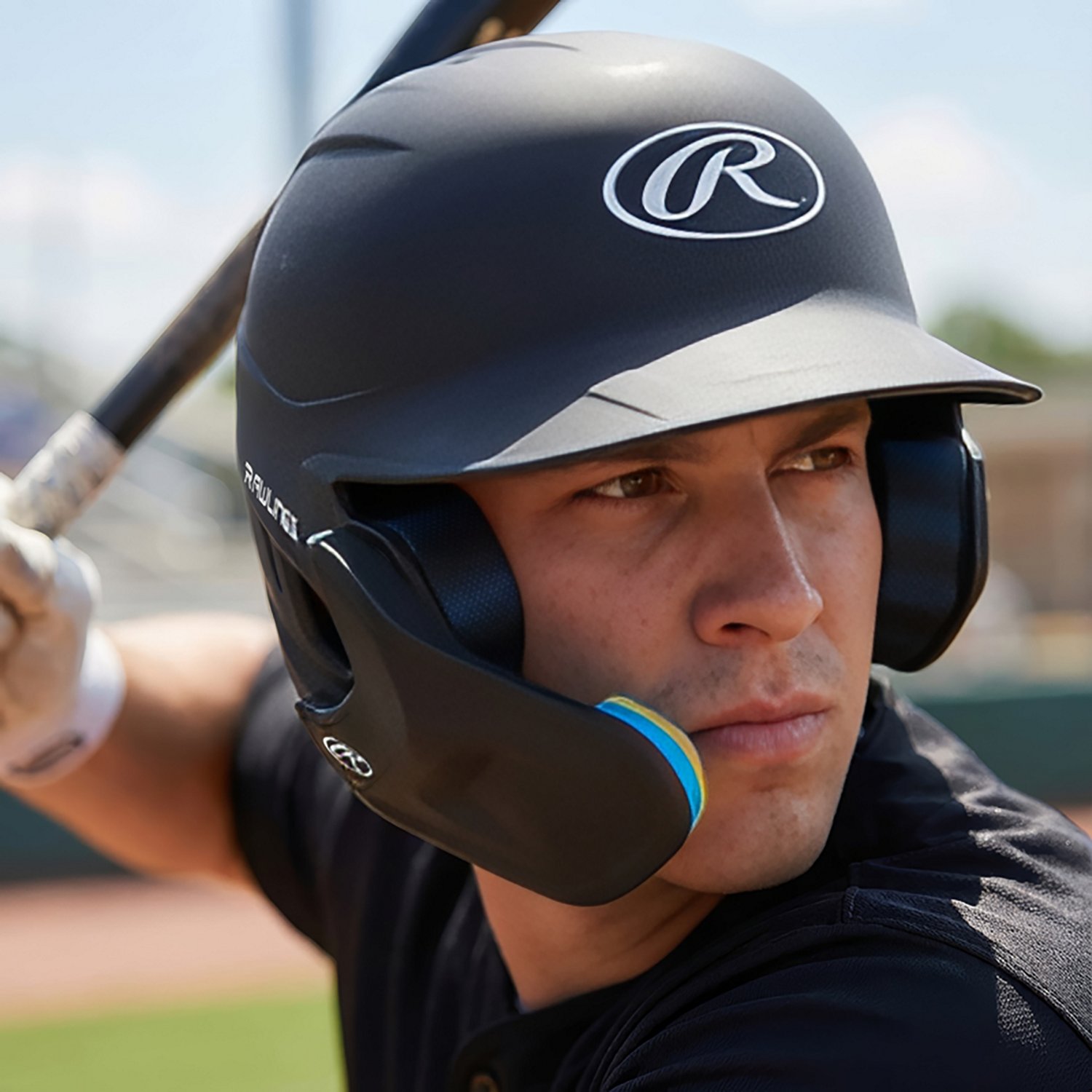 Rawlings Junior Matte Mach Adjust 1Tone LHB Helmet - view number 4