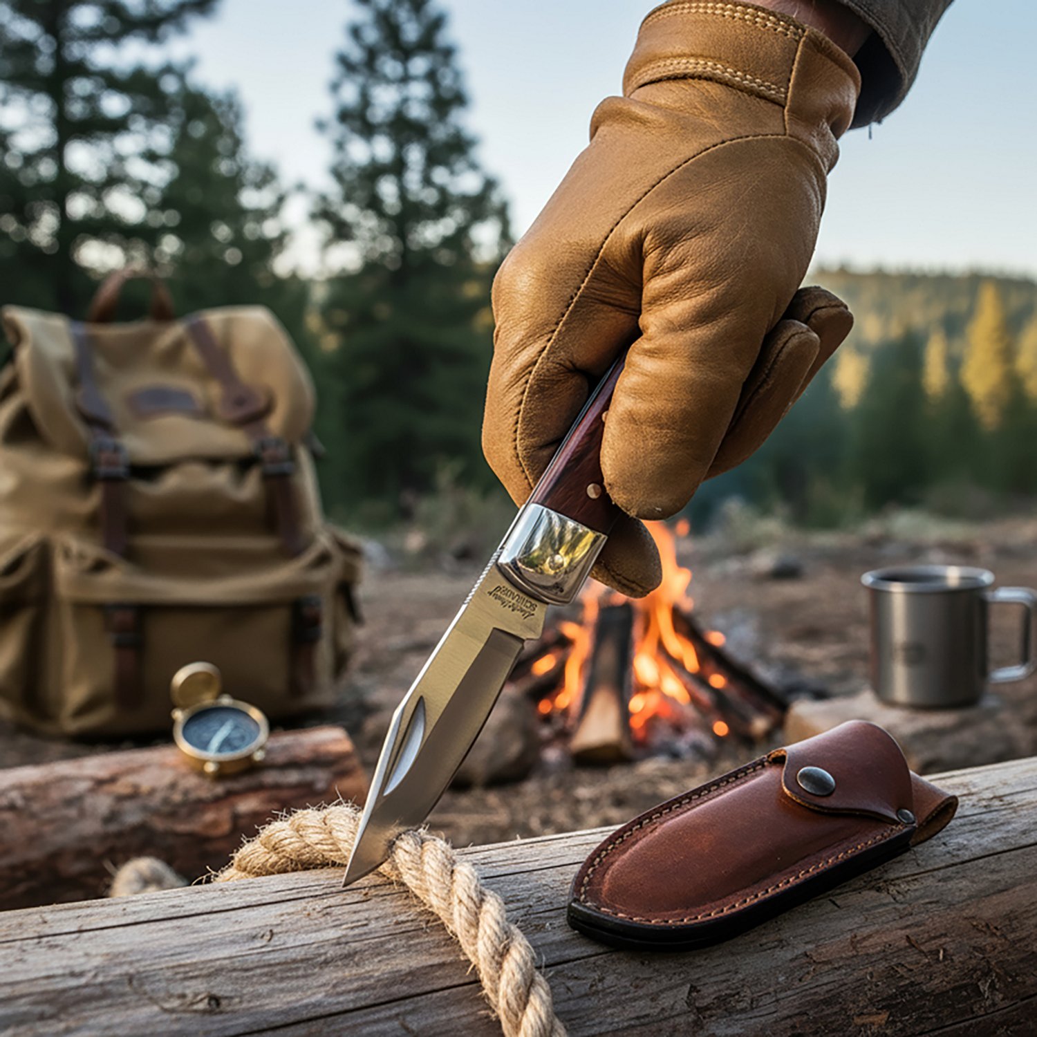 Uncle Henry Smokey LB5 Lockback Folding Pocket Knife with Sheath                                                                 - view number 3