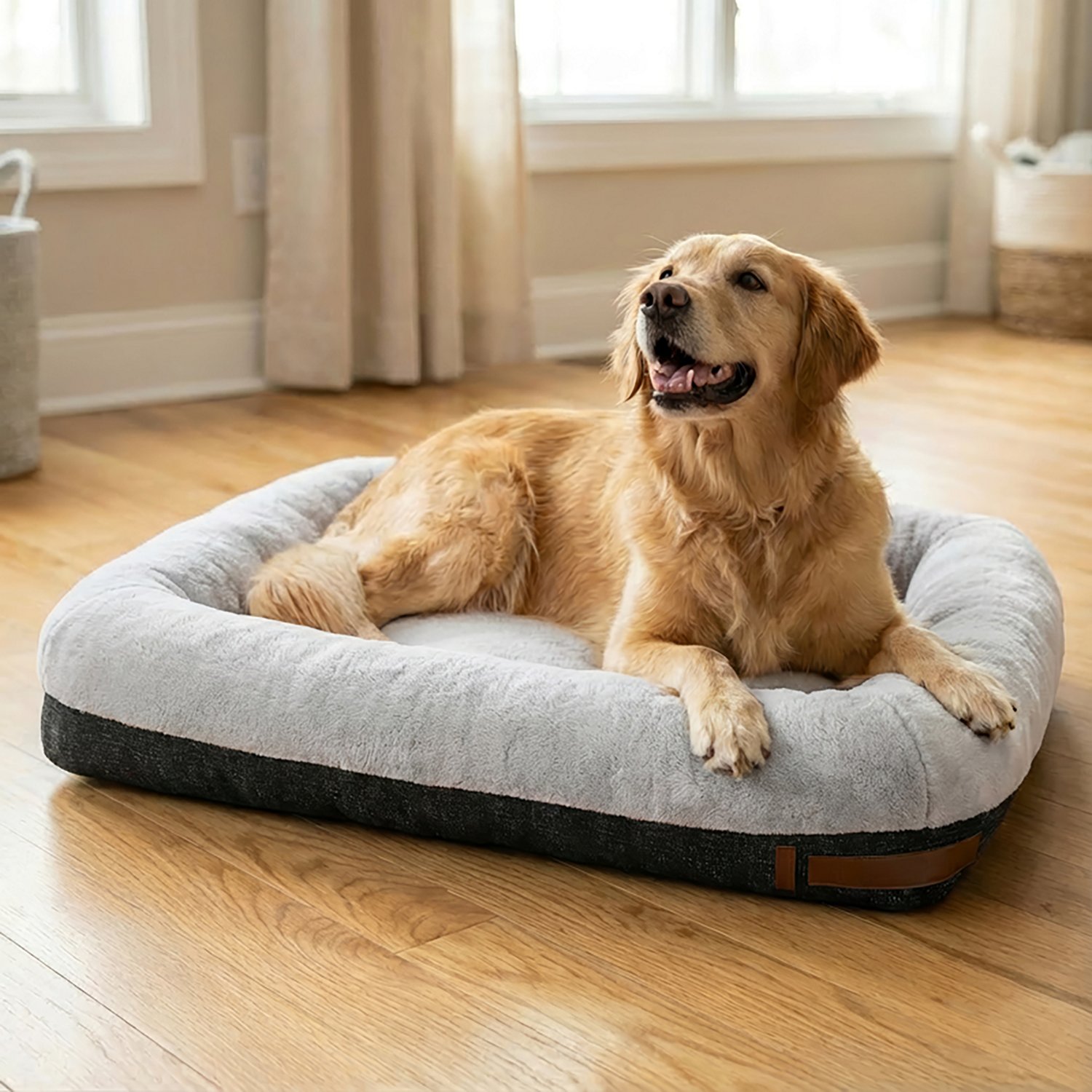 Bark and Slumber Large 40x30in Rectangle Lounger Dog Bed                                                                         - view number 4