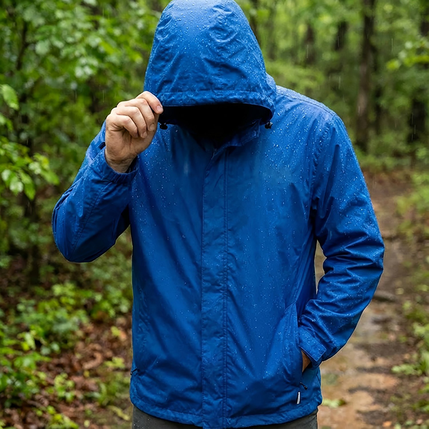 Magellan Outdoors Men's Packable Rain Jacket                                                                                     - view number 4