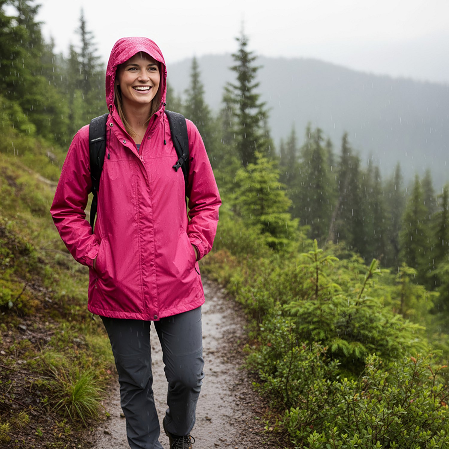 Magellan Outdoors Women's Packable Rain Jacket                                                                                   - view number 5