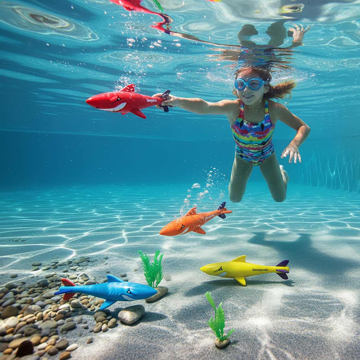 Prime Time Toys Underwater Sharkpedo Glider Dive Pool Toys 4-Pack - view number 6