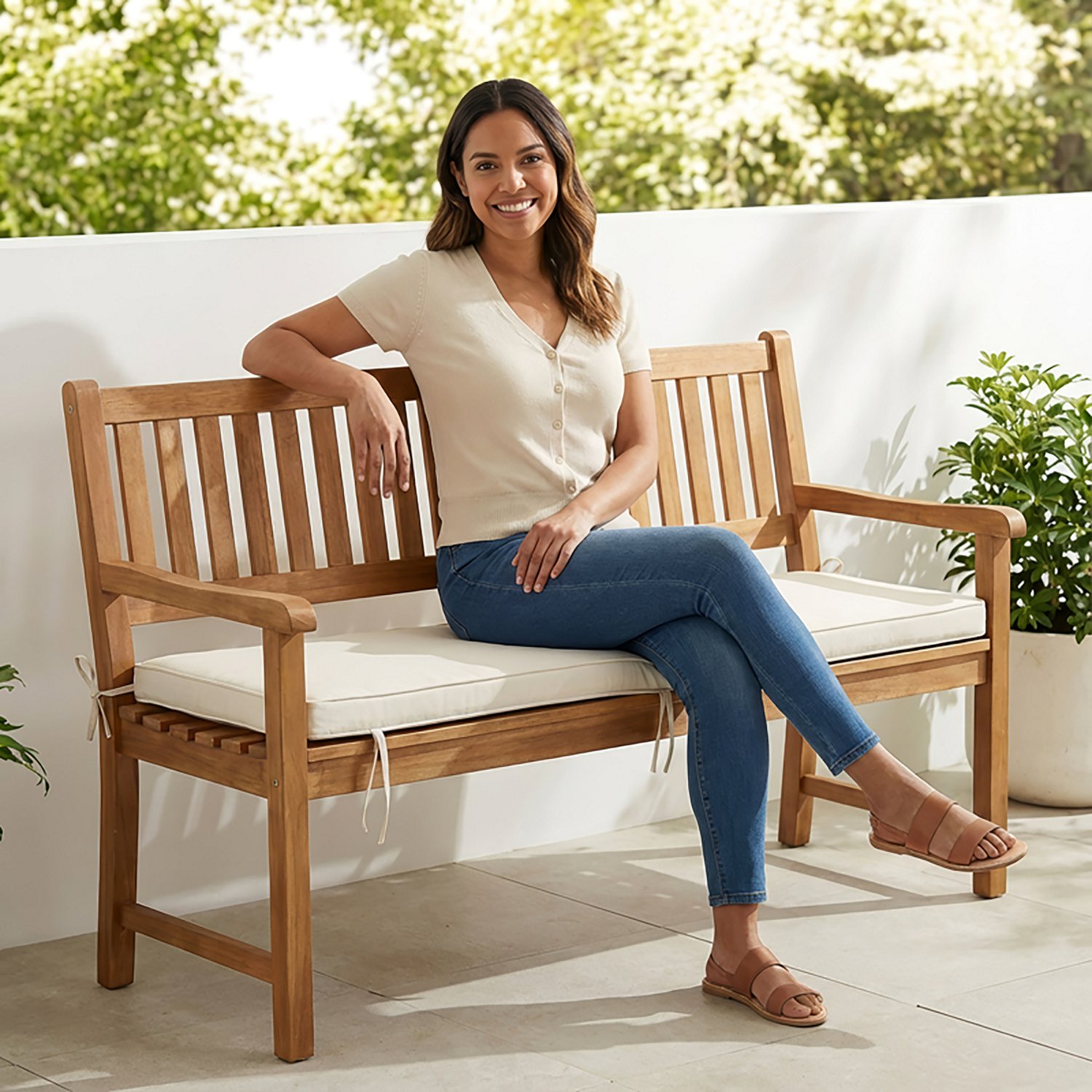 Mosaic Bench Cushion with Hanging Loop - view number 2