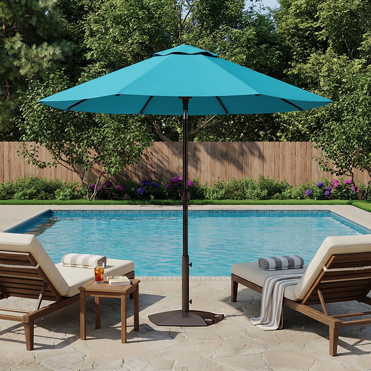 Mosaic Round 9 ft Patio Market Solid Umbrella  - view number 2