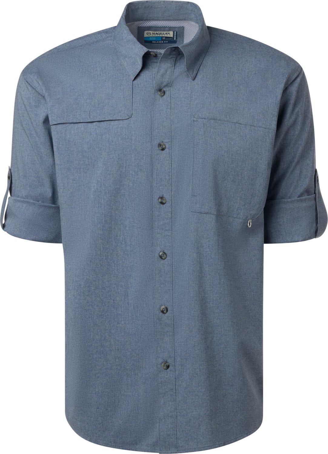 Magellan Outdoors Men's Pass Ripstop Heather Long Sleeve Fishing T-shirt - view number 3