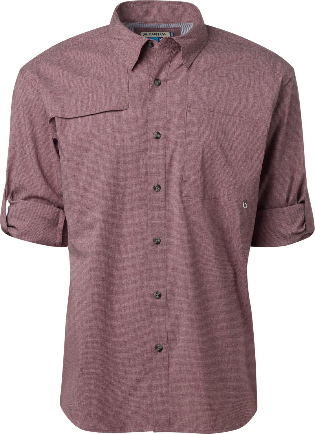 Magellan Outdoors Men's Pass Ripstop Heather Long Sleeve Fishing T-shirt - view number 3