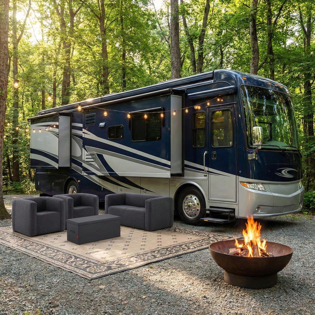 Wave Inflatable Chairs and Double Sofa Set 4-piece - view number 8