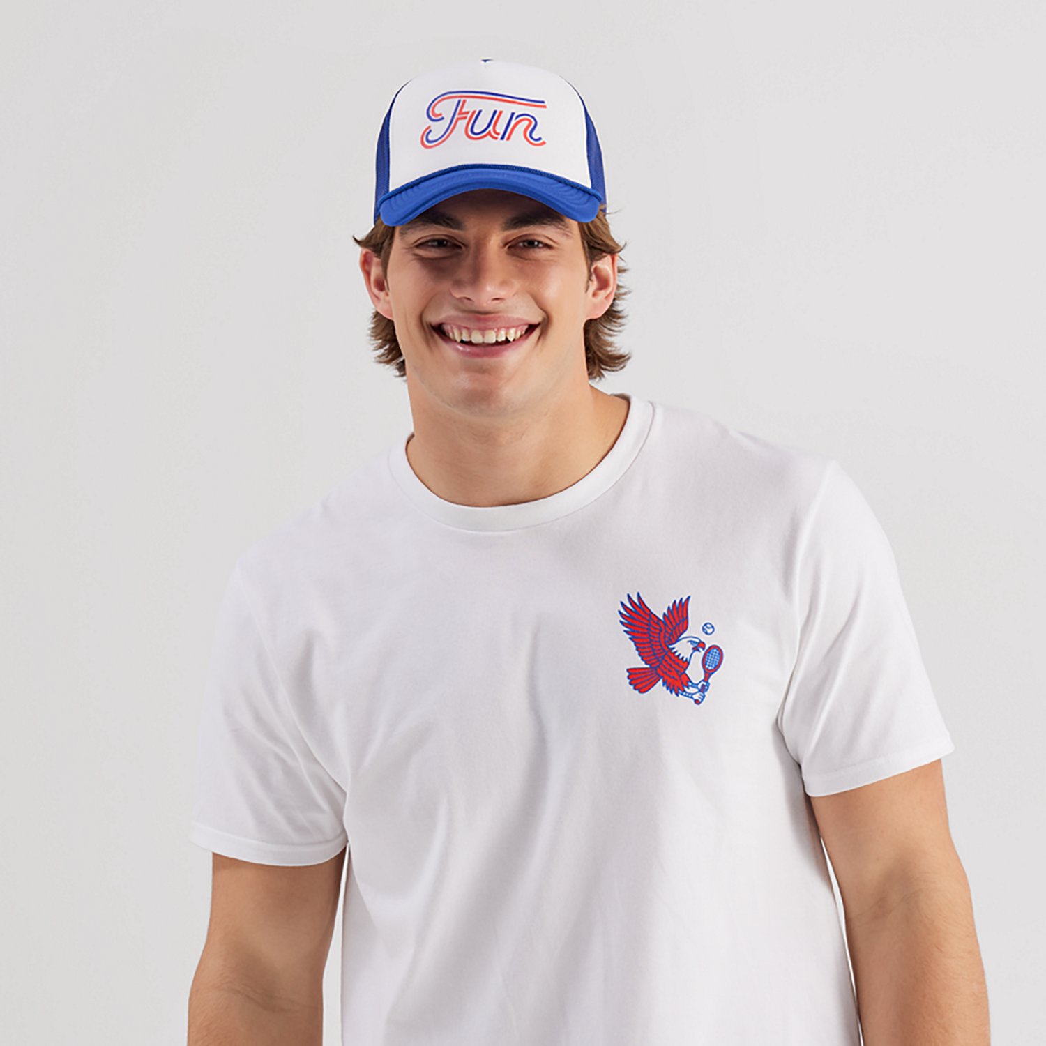 Academy Sports + Outdoors Adults' Retro Foam Fun Logo Trucker Hat - view number 3