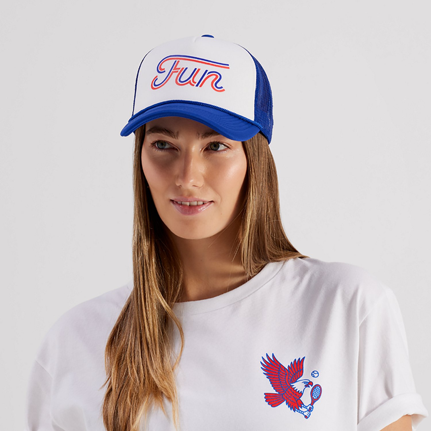 Academy Sports + Outdoors Adults' Retro Foam Fun Logo Trucker Hat - view number 4