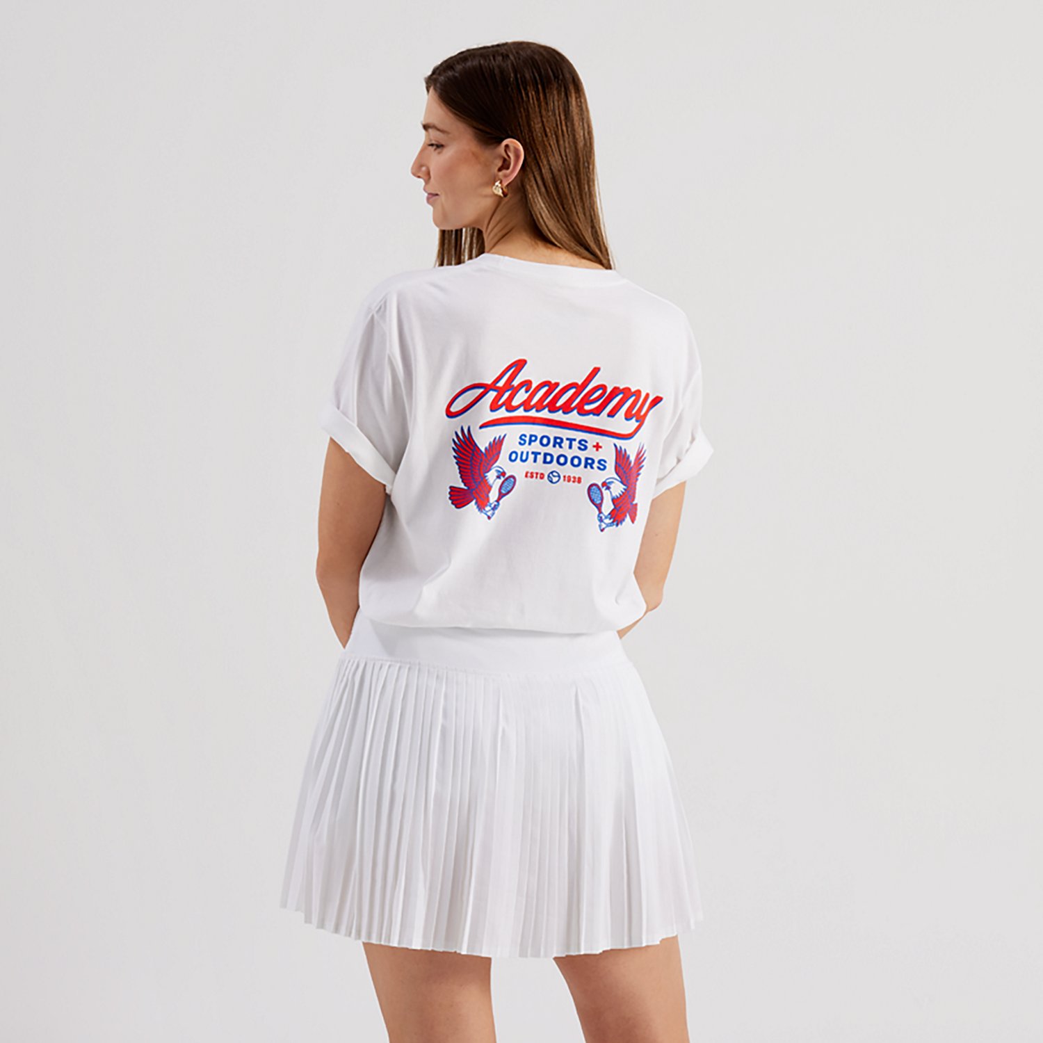 Academy Sports + Outdoors Adults' Eagle Tennis Short Sleeve T-shirt - view number 6