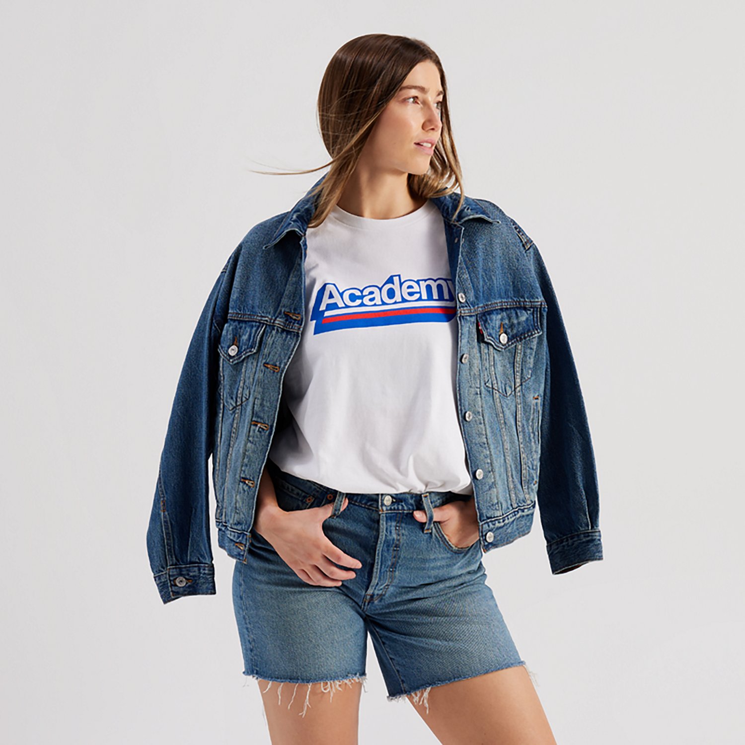 Academy Sports + Outdoors Adults' Retro Logo Short Sleeve T-shirt - view number 2