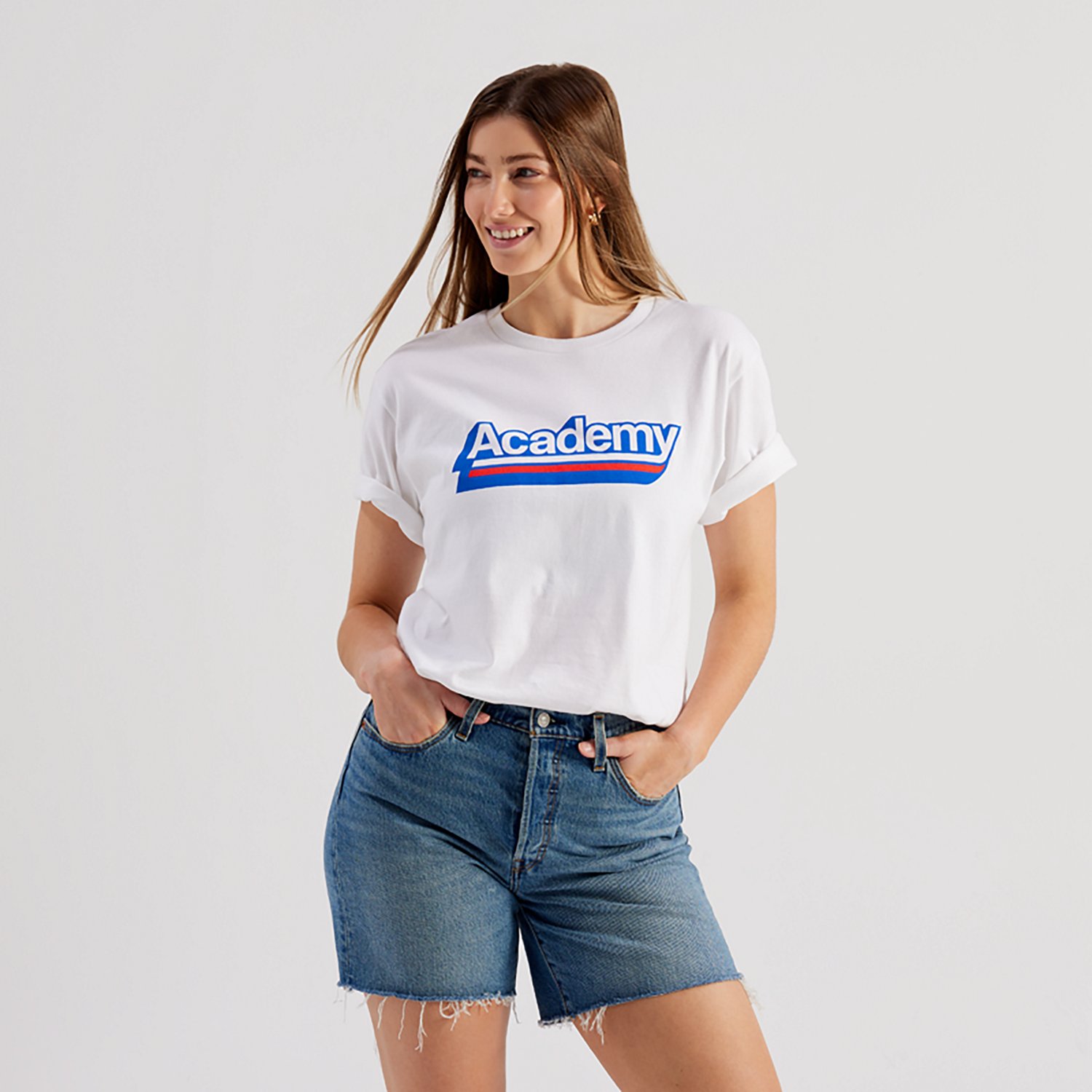 Academy Sports + Outdoors Adults' Retro Logo Short Sleeve T-shirt - view number 3