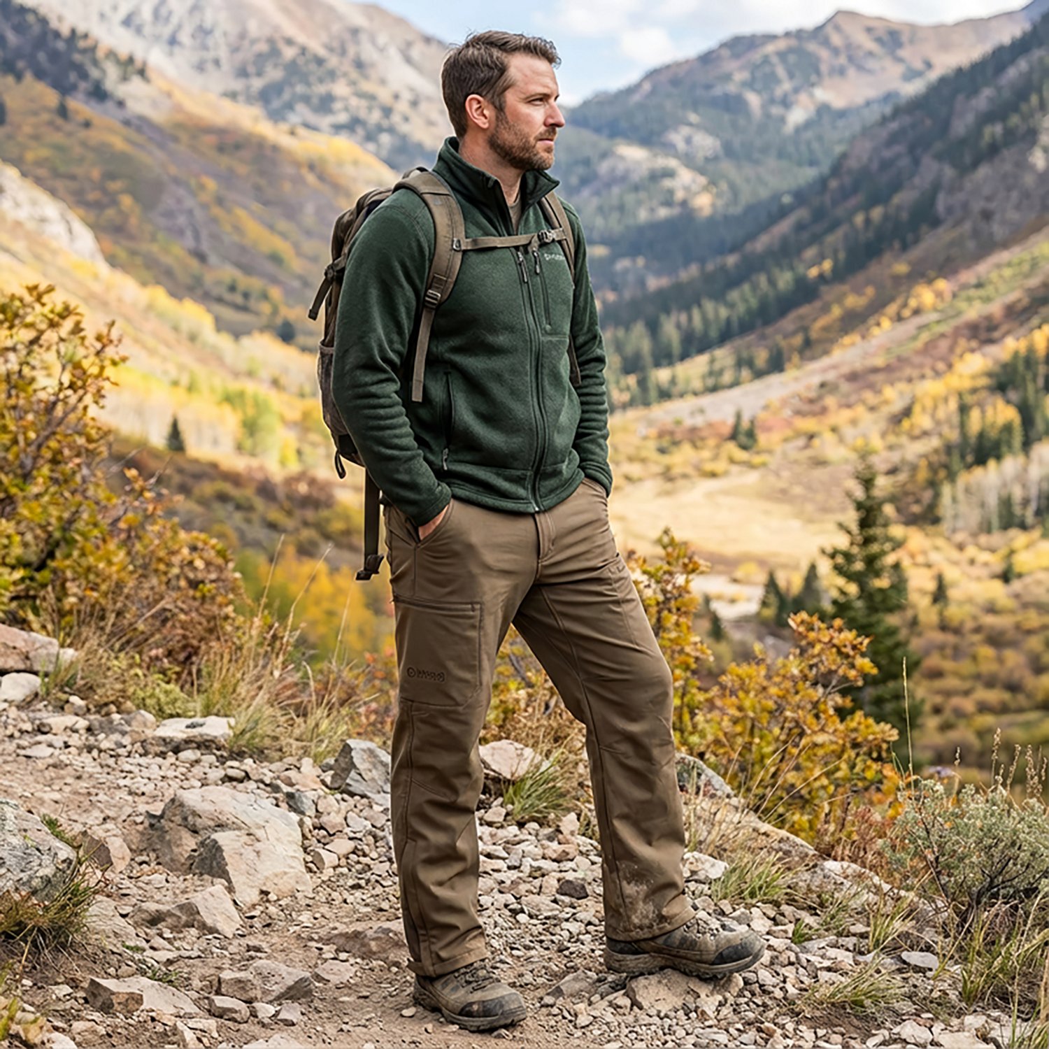 Magellan Outdoors Men's Mesa 2.0 Solid Softshell Pants - view number 5