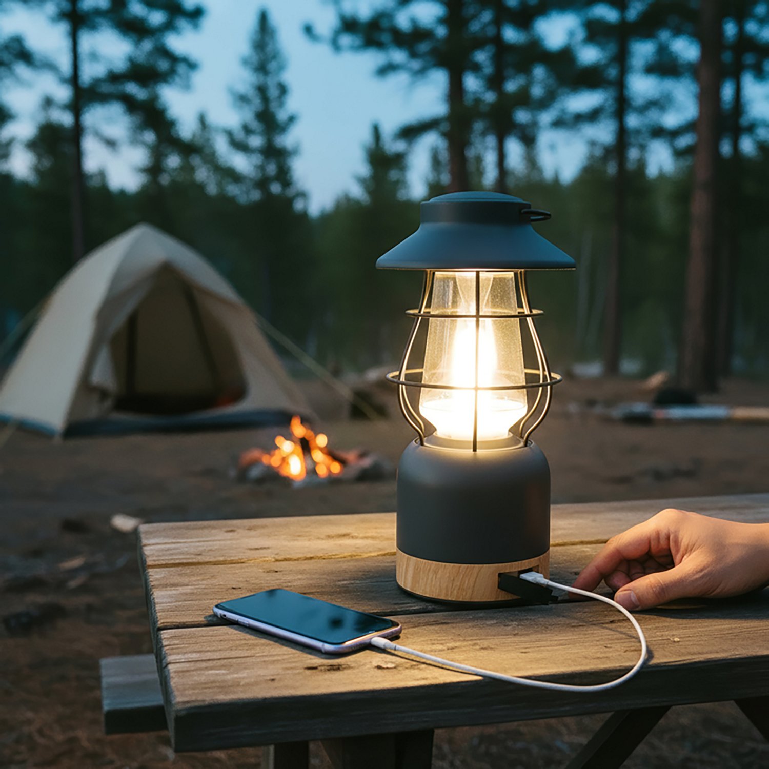 Cascade Mountain Tech 1,000 Lumen Dual Power Campfire Lantern and Power Bank - view number 8