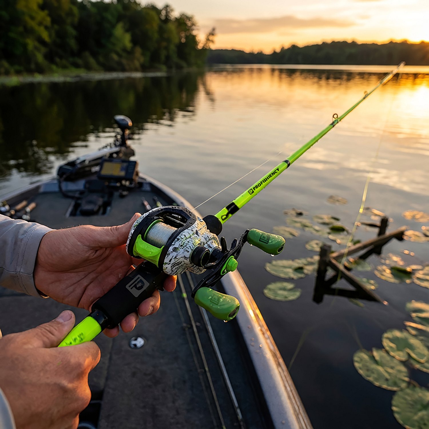 ProFISHiency Drip Green 7 ft MH Freshwater Baitcast Rod and Reel Combo - view number 5
