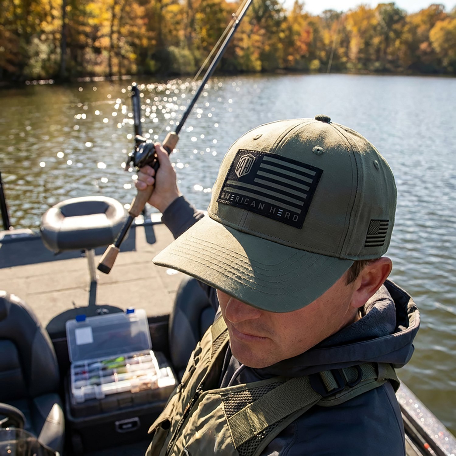 Lew's American Hero Flag Adjustable Cap - view number 3