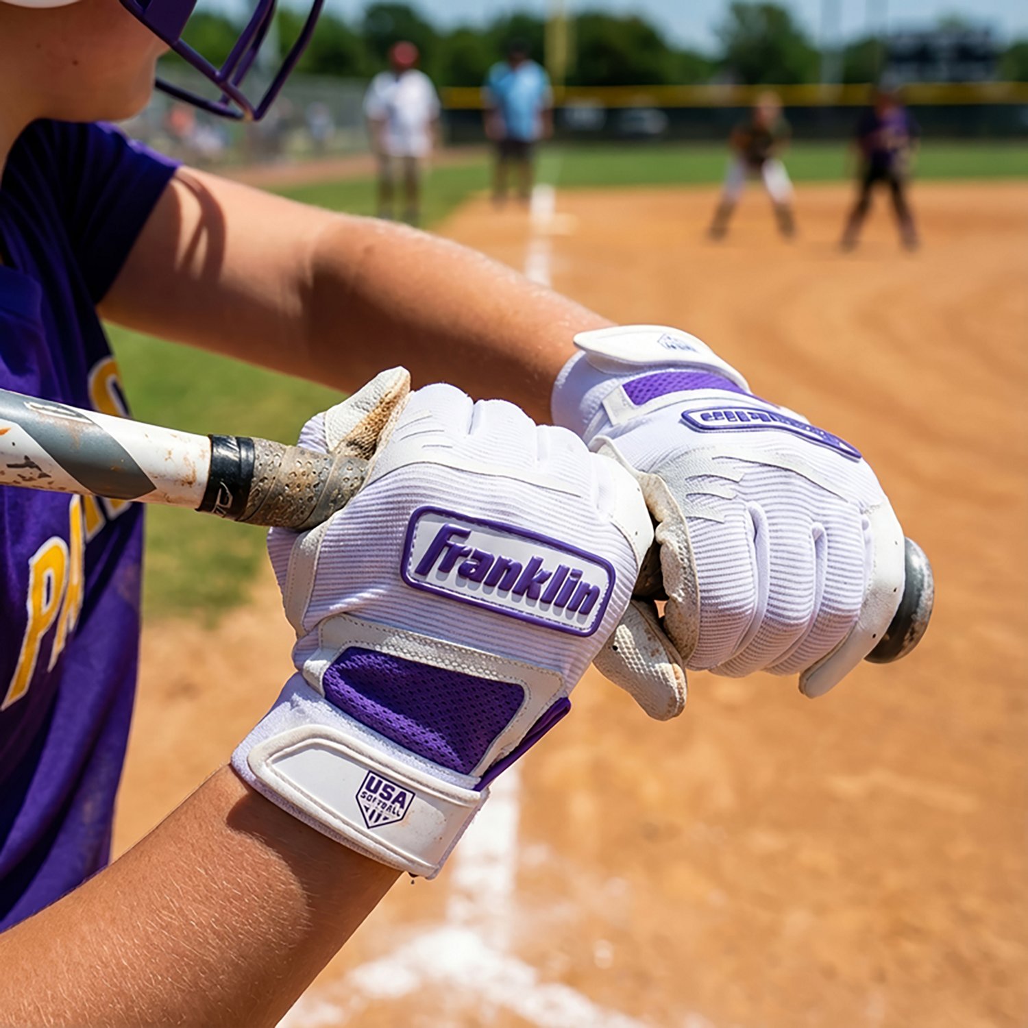 Franklin Girl's Fusion Flex Fastpitch Batting Gloves                                                                             - view number 4