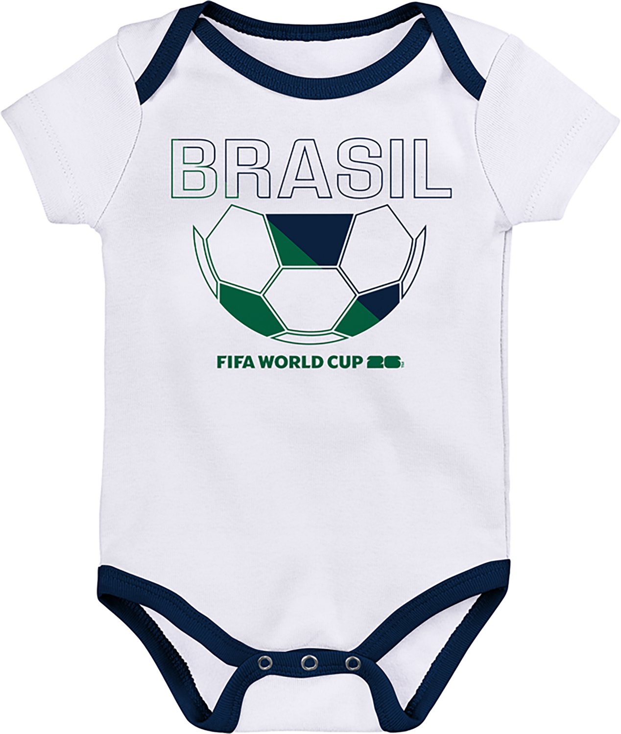 Outerstuff Infant Boys' Brazil 2026 World Cup Creepers 3-Pack - view number 2