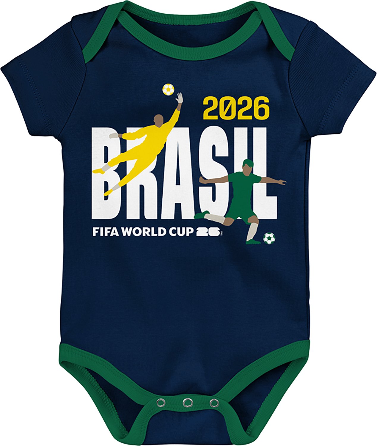 Outerstuff Infant Boys' Brazil 2026 World Cup Creepers 3-Pack - view number 3