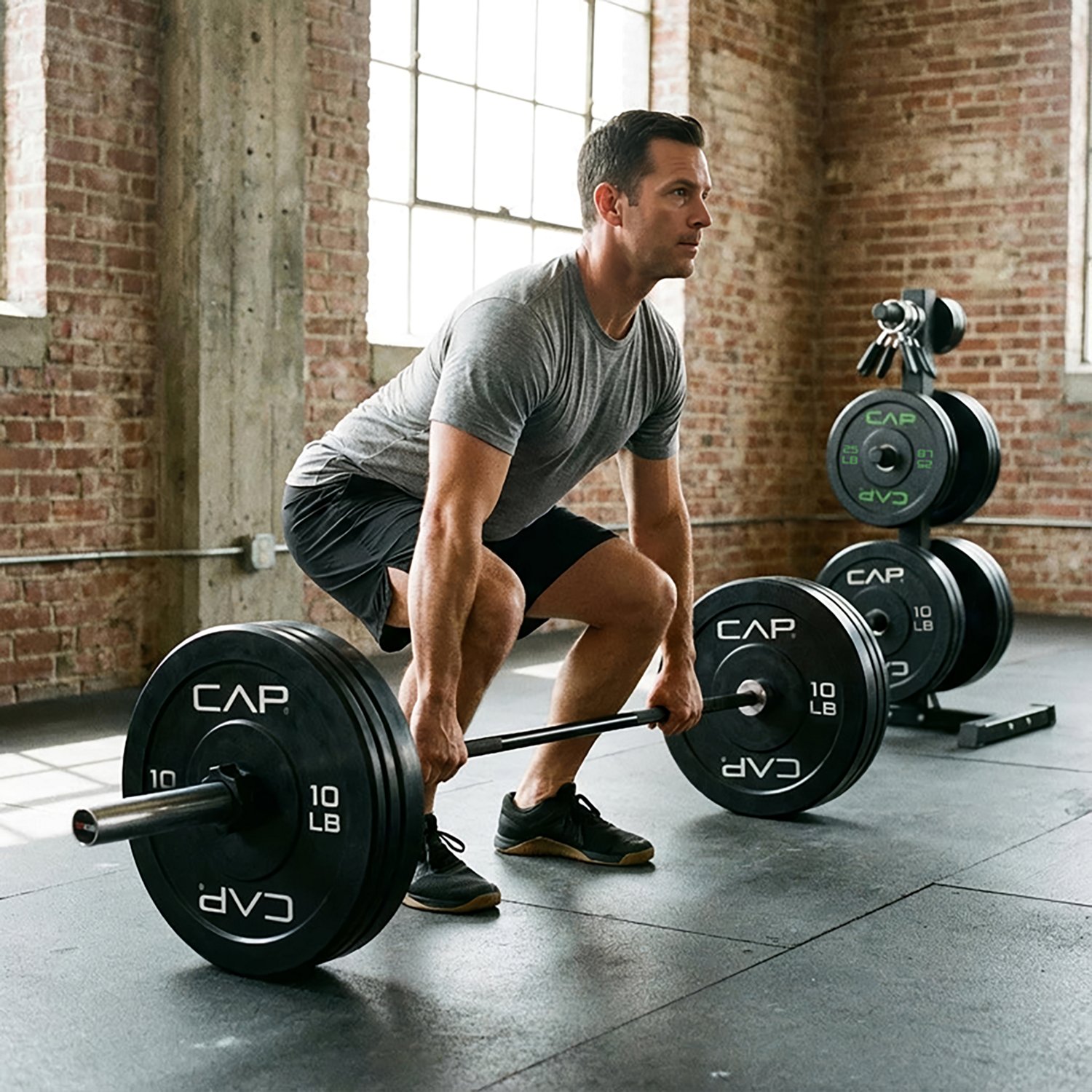 CAP Barbell Olympic Bumper Plate Weight Set - view number 4