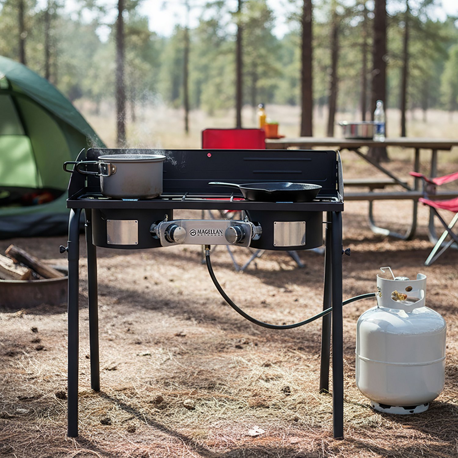 Magellan Outdoors 2-Burner Portable Camp Stove | Academy