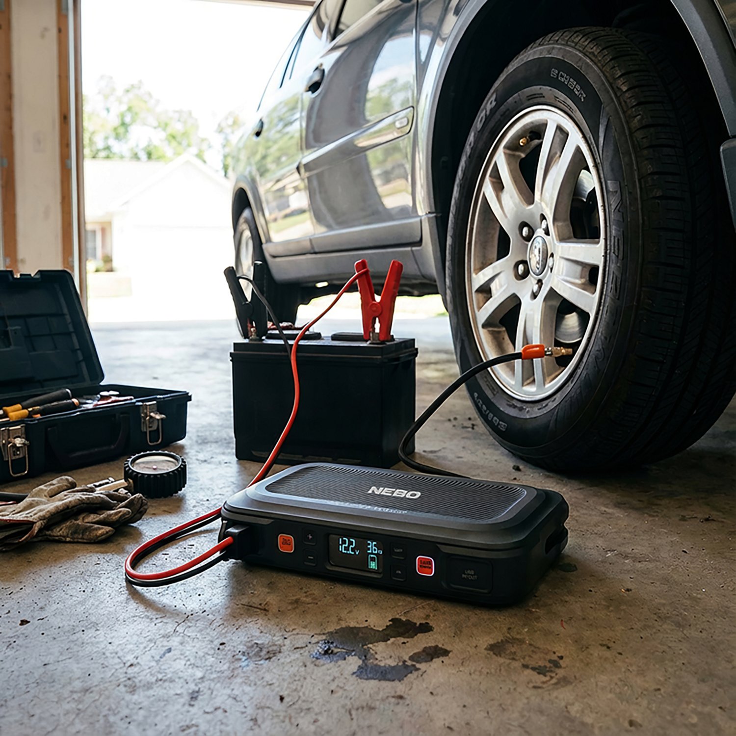NEBO Assist 1500XP Jump Starter and Air Compressor