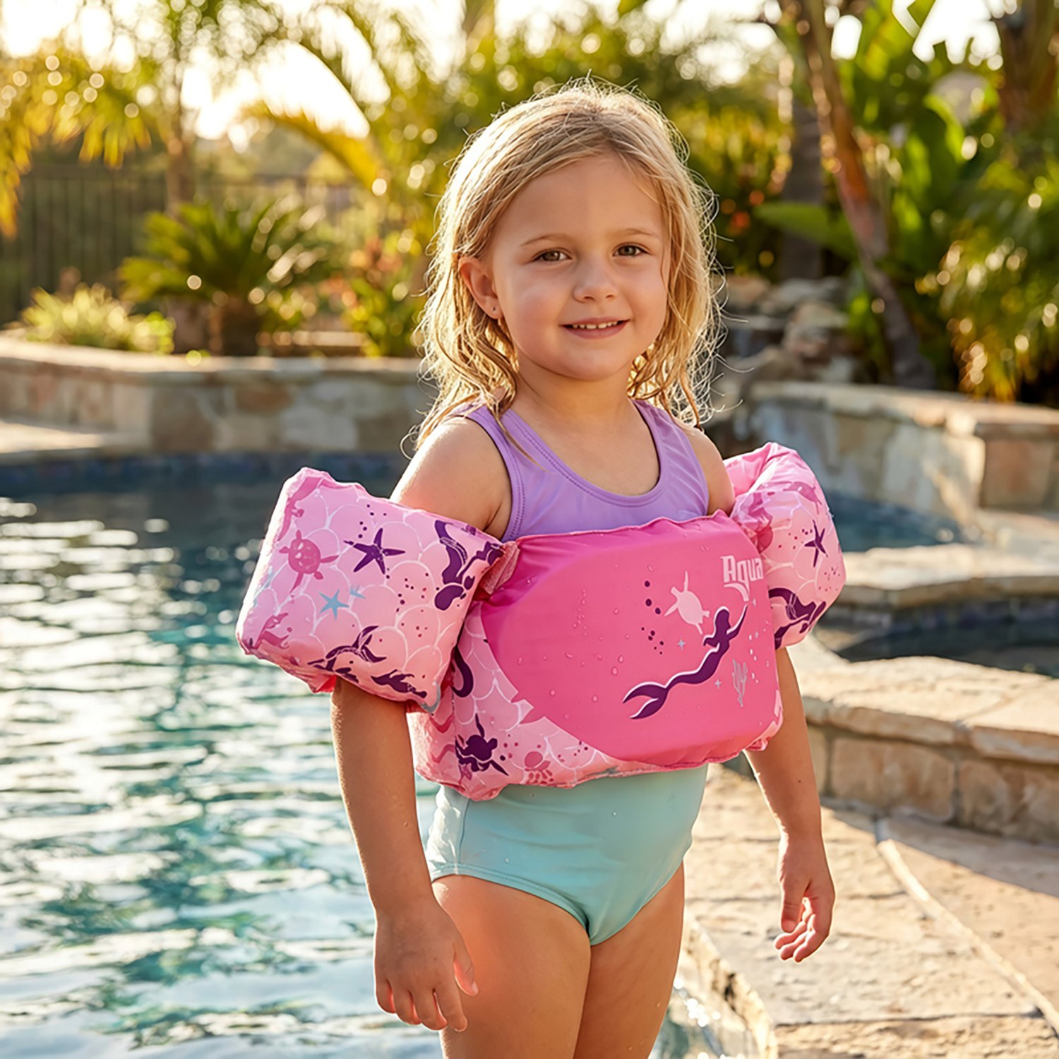 Aqua-Leisure Kids' Tadpole Swimmer Mermaid USCG Level 70 Life Vest                                                               - view number 8