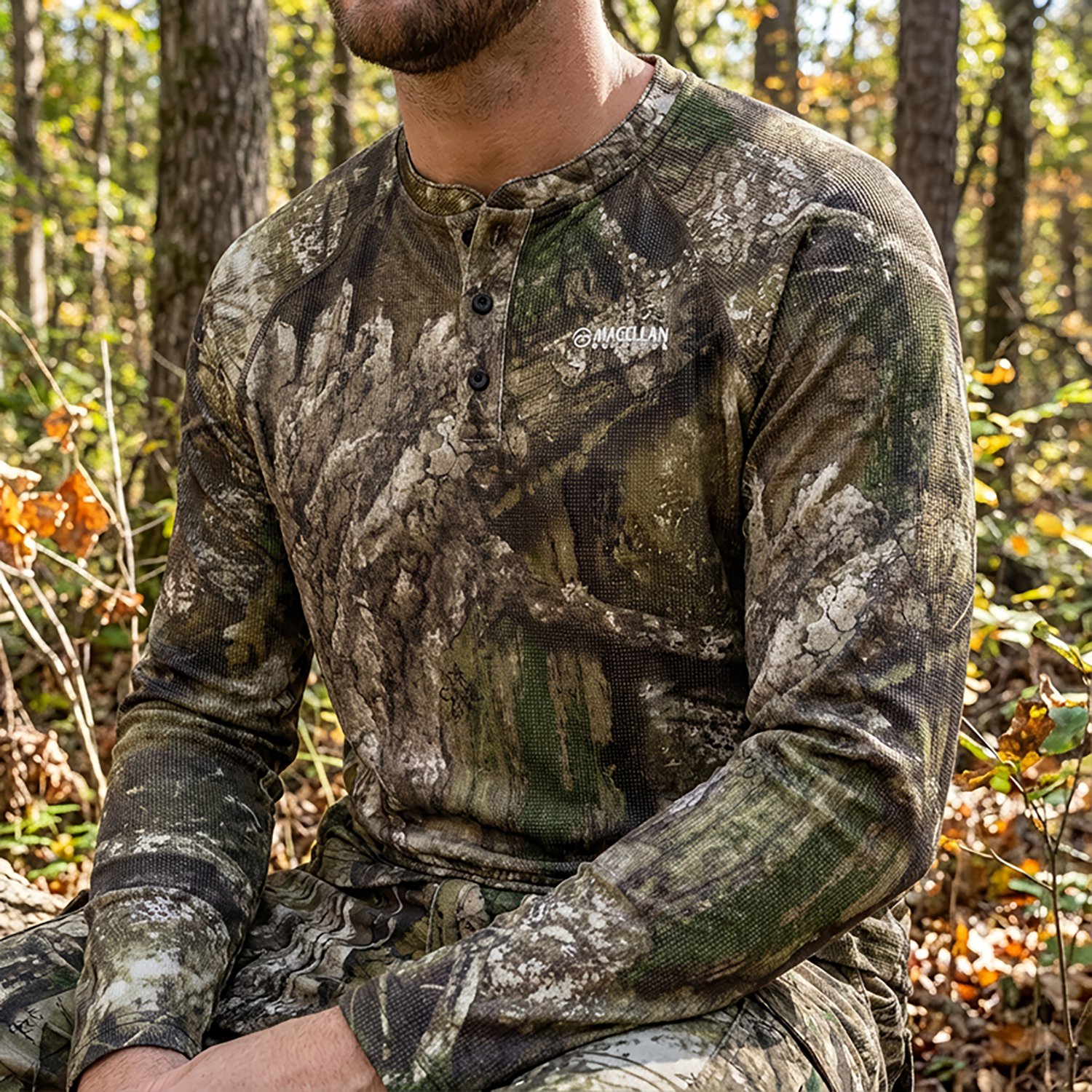 Magellan Outdoors Men's HuntGear Hill Zone Long Sleeve Henley - view number 6