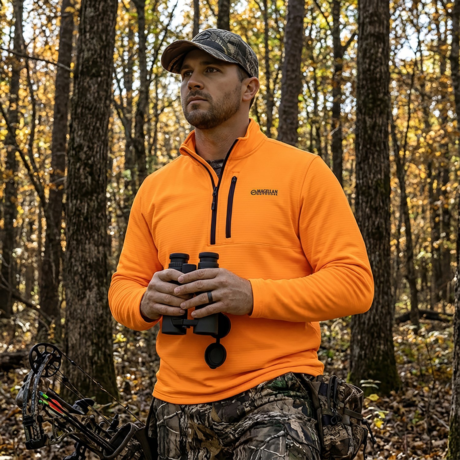 Magellan Outdoors Men's HuntGear Crockett 1/4 Zip Long Sleeve Pullover - view number 3