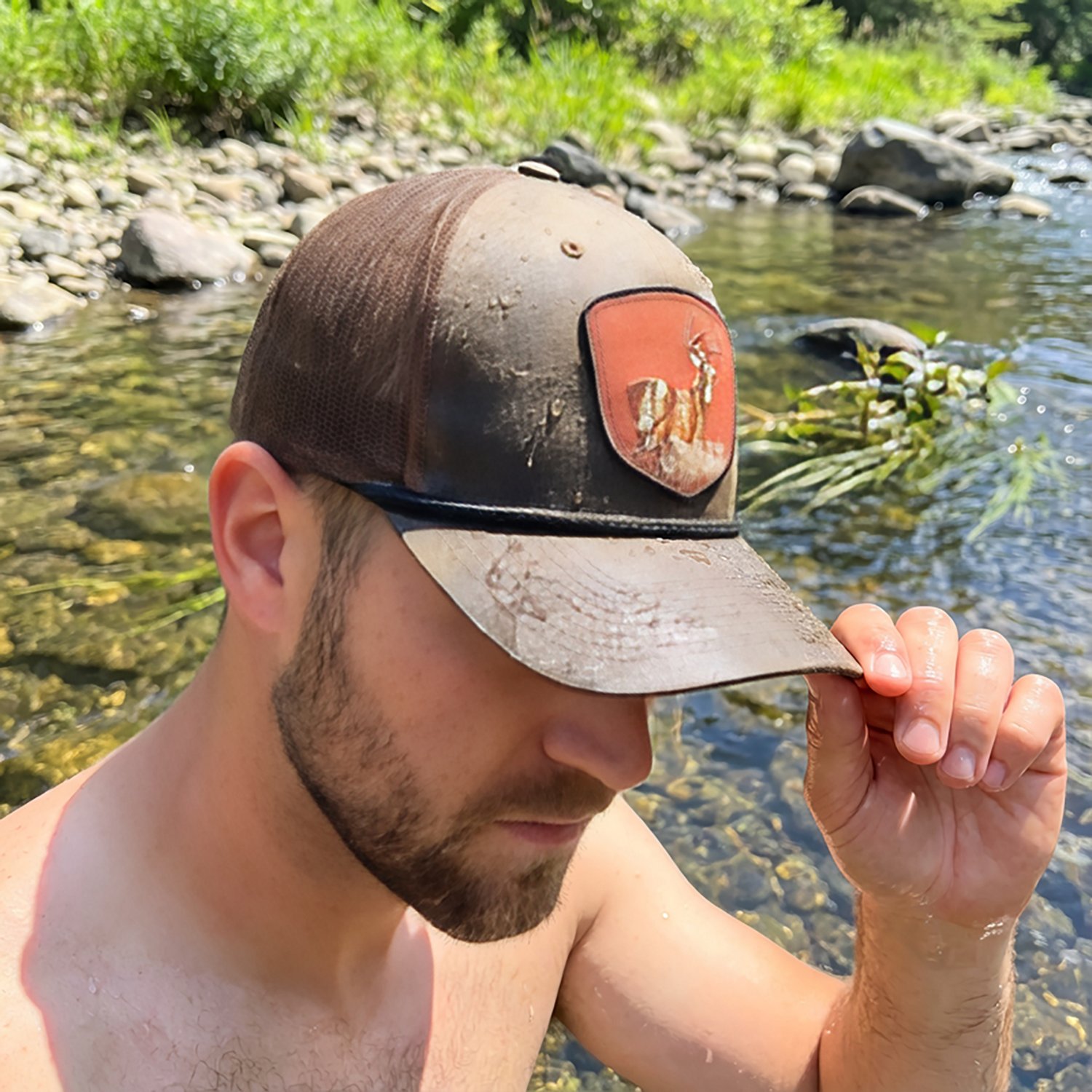 Paramount Apparel Men's Wax Canvas Deer Patch Rope Cap - view number 3