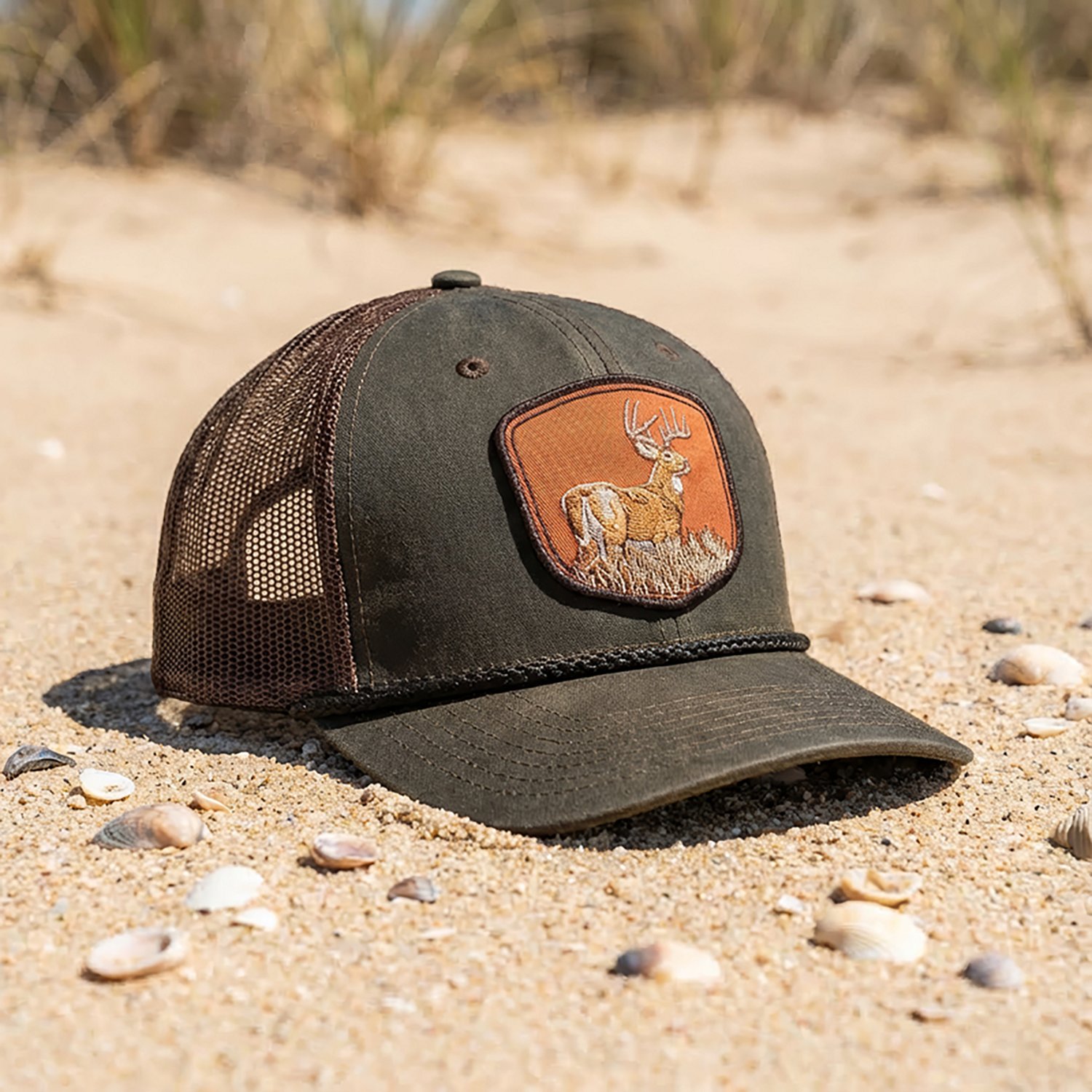 Paramount Apparel Men's Wax Canvas Deer Patch Rope Cap - view number 4