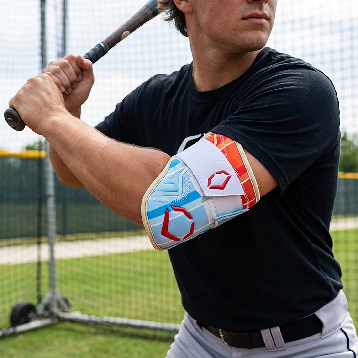 EvoShield Adults’ X-SRZ™ Red, White & Ice Batter’s Elbow Guard - view number 8