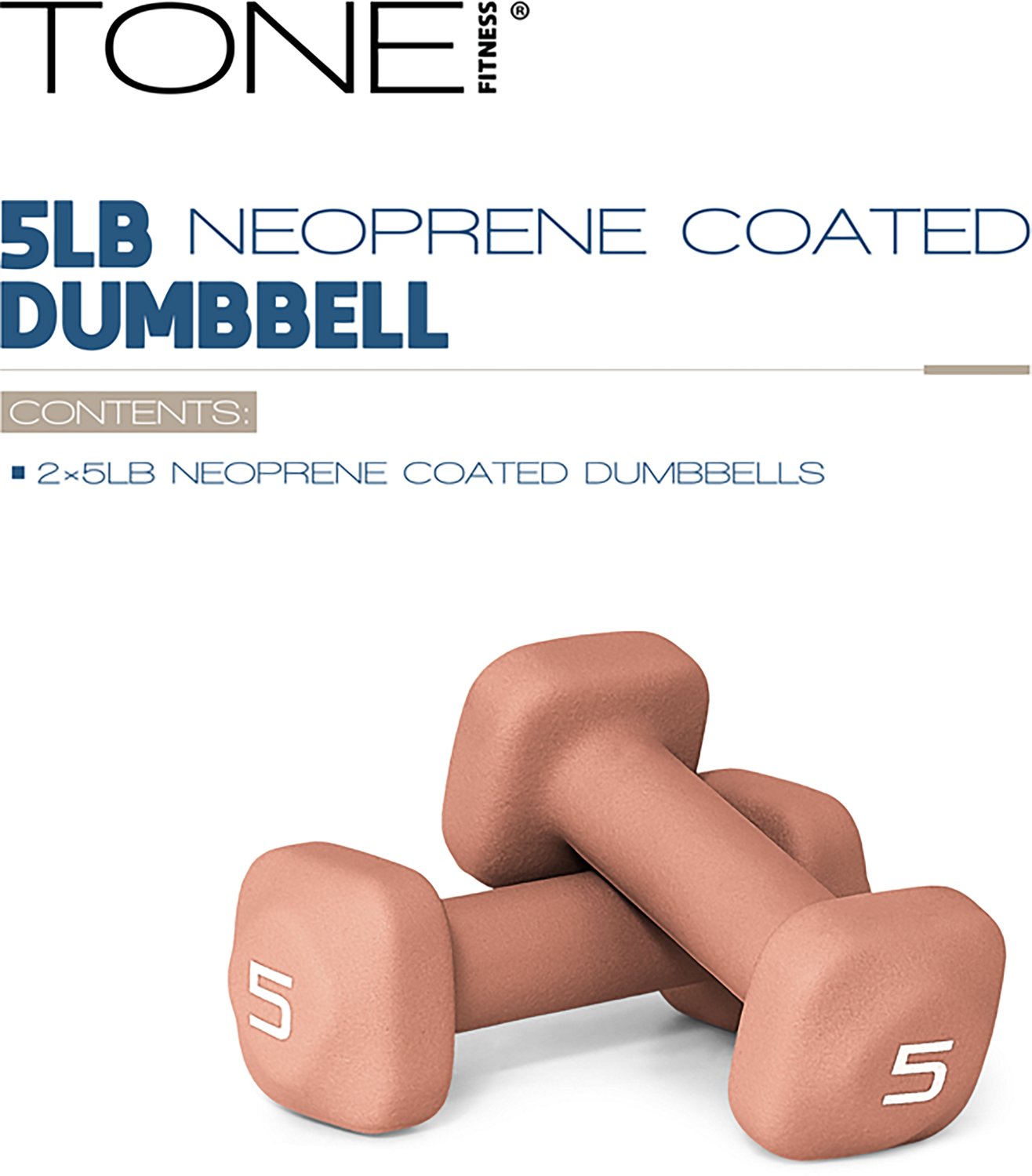 Tone Fitness 32 lb Neoprene Dumbbell Set with Rack