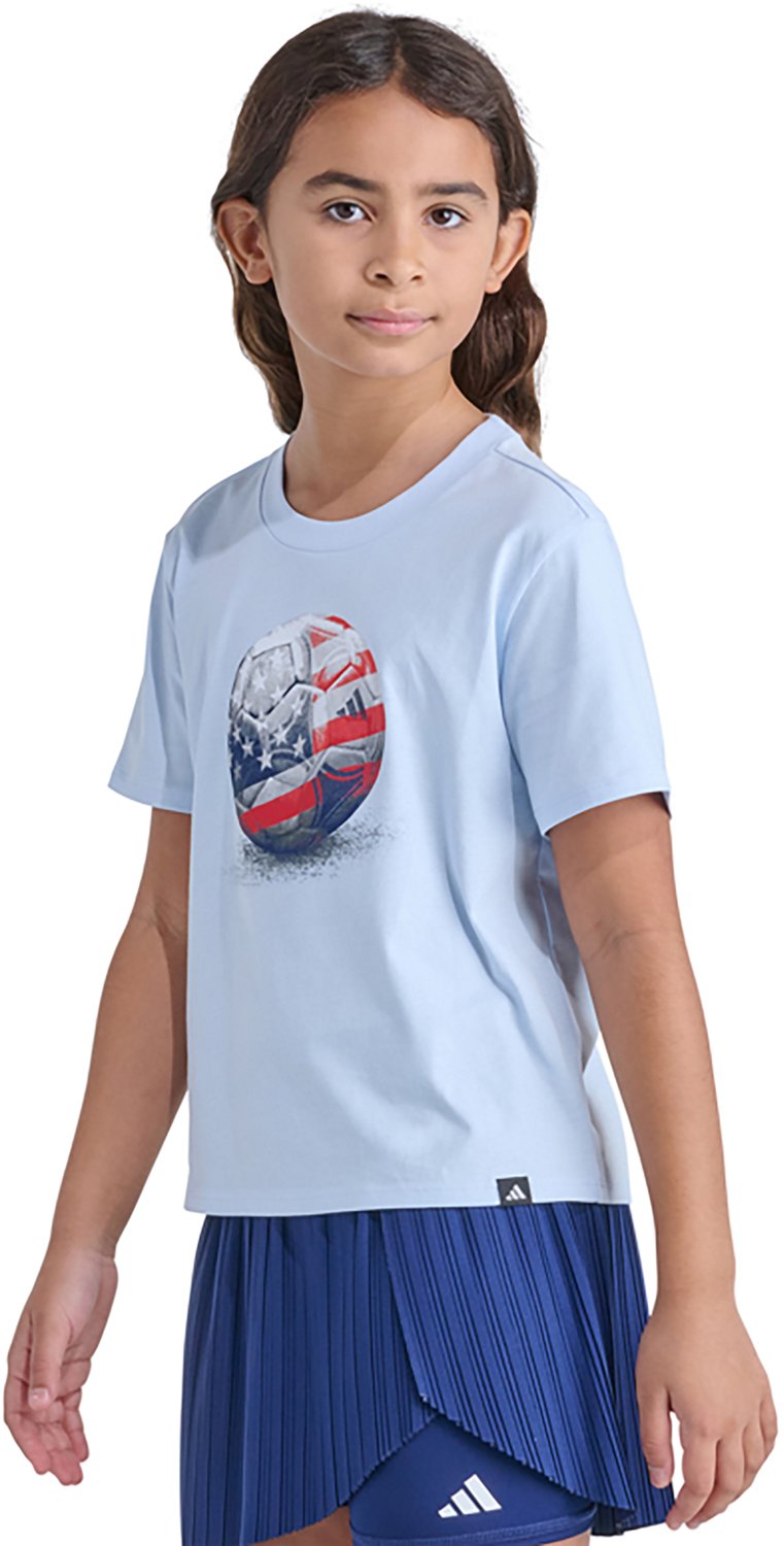 adidas Girls' USA Soccer Ball Graphic T-Shirt - view number 2